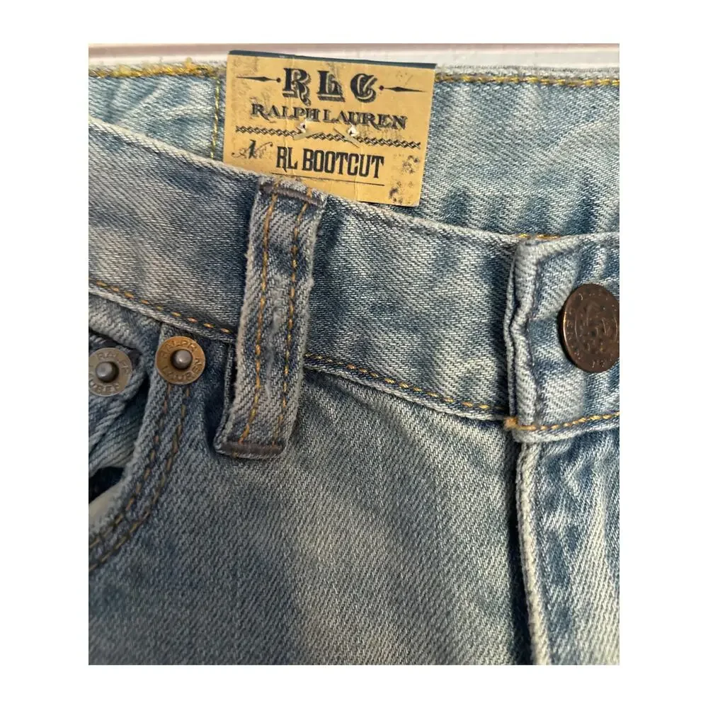 New Girls Ralph Lauren Denim Patchwork Jeans - Abbott Wash - Size 10